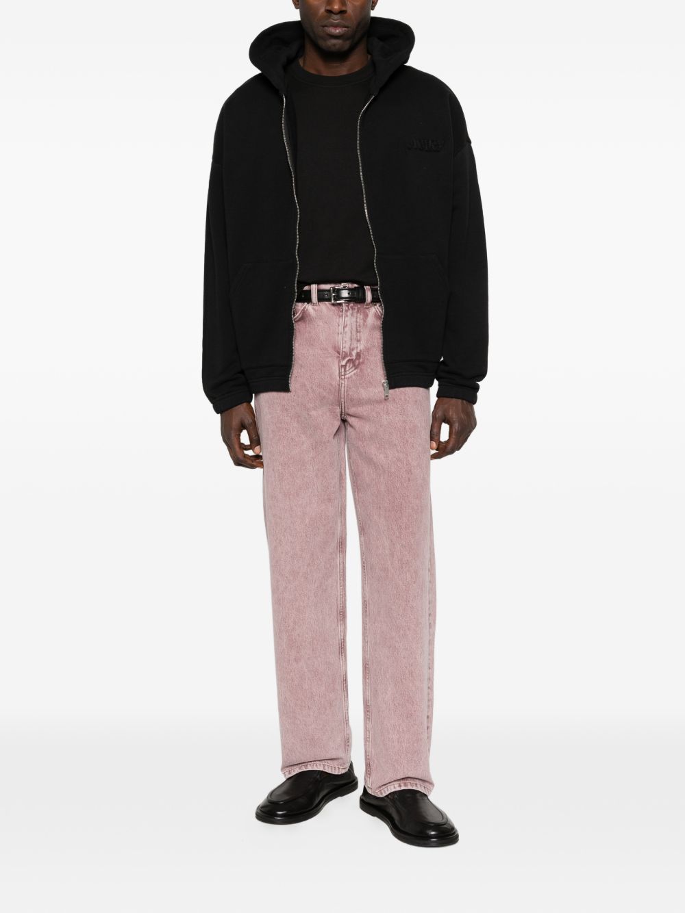 felpa hoodie zip uomo nera 