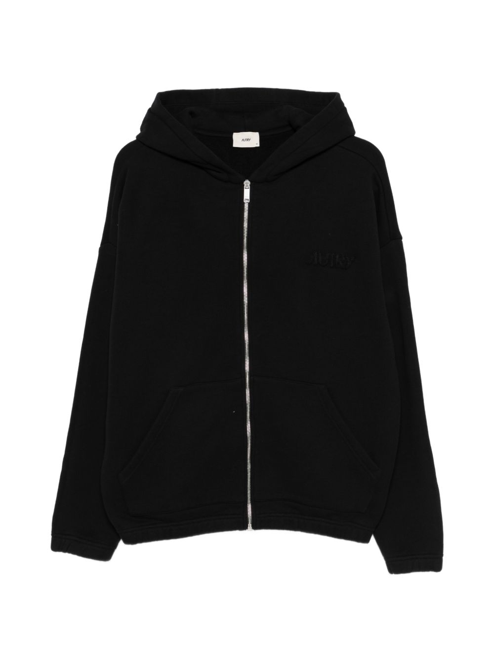 felpa hoodie zip uomo nera 