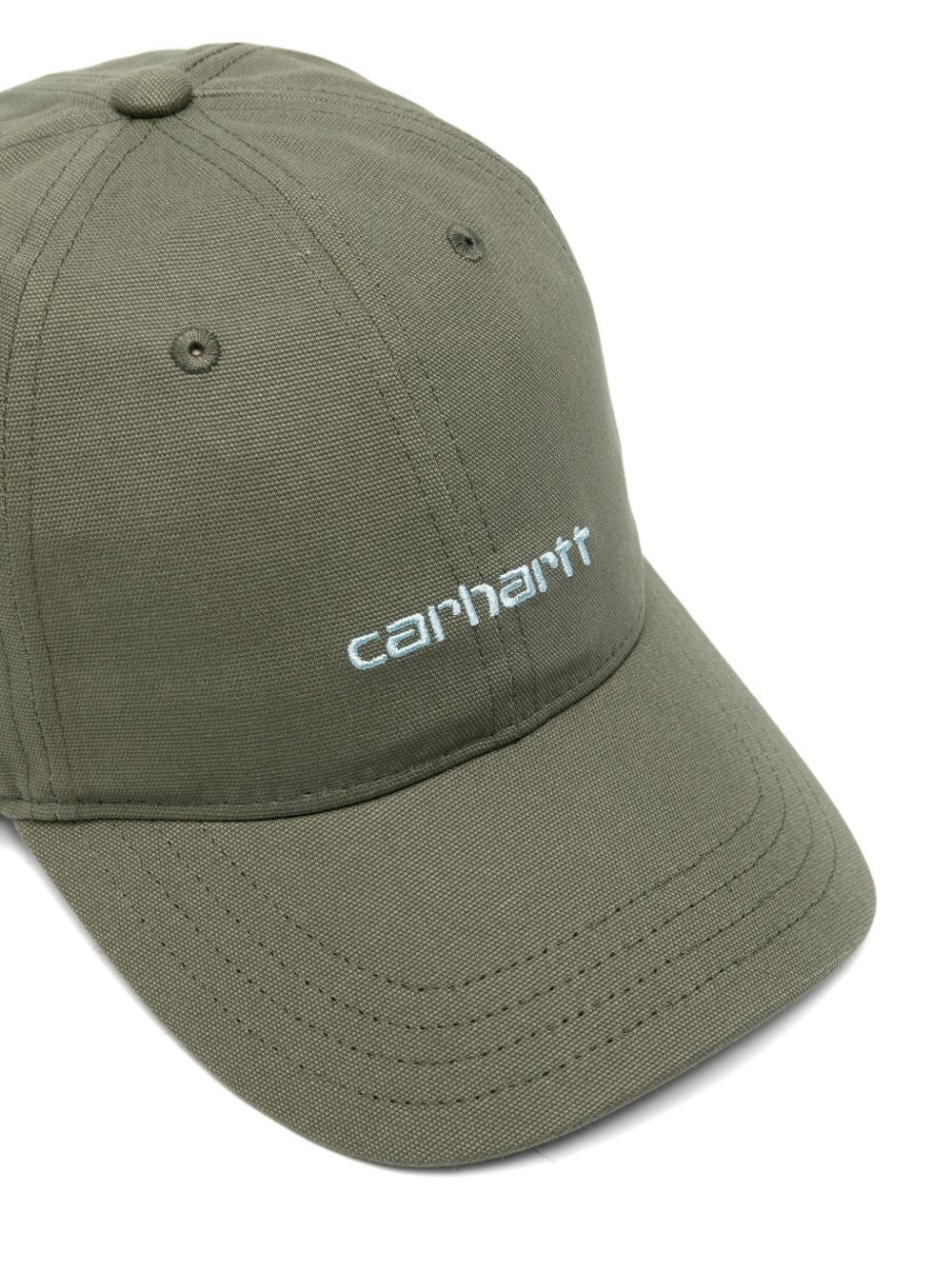 cappello canvas script uomo verde 