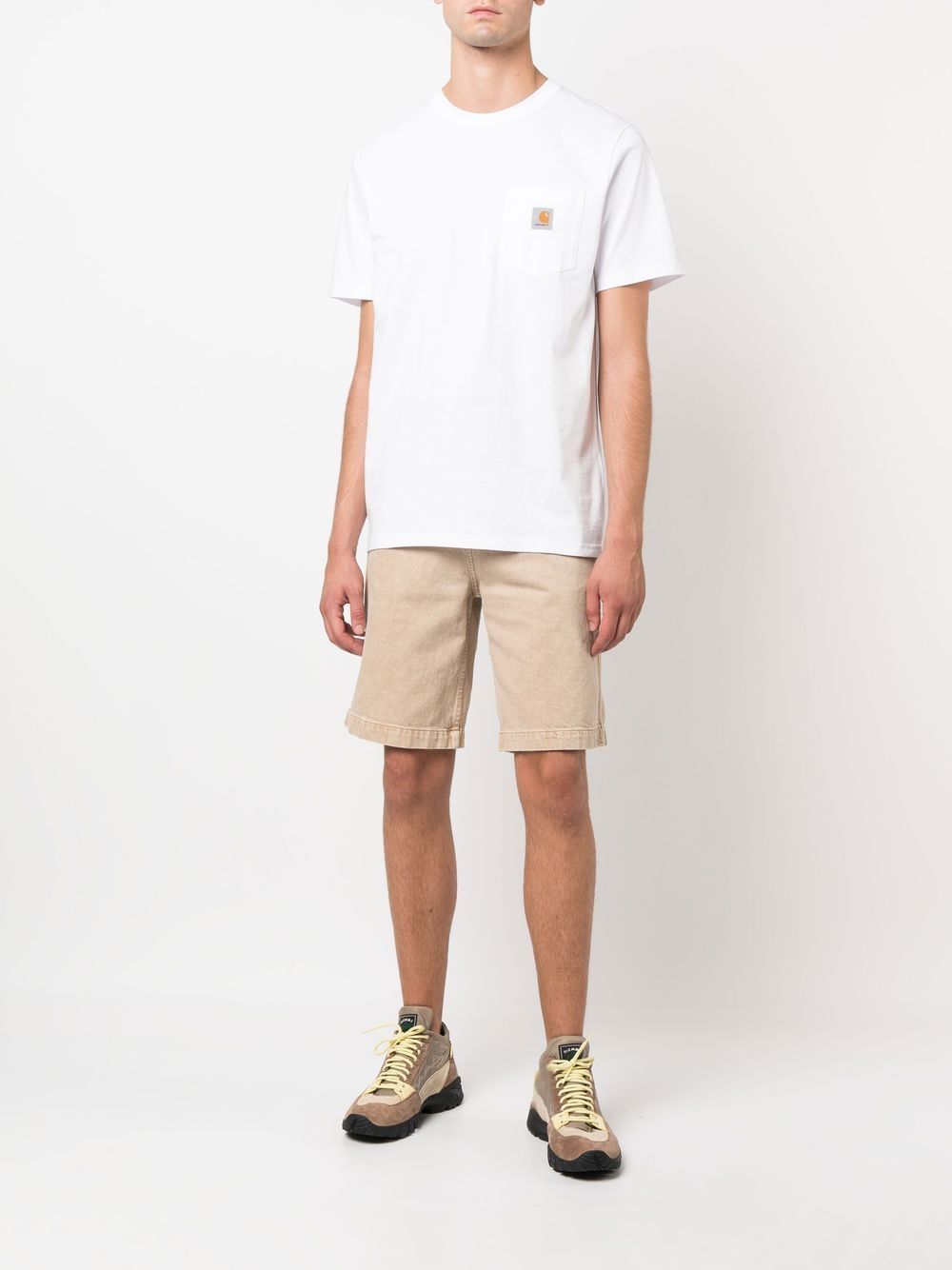 t-shirt pocket uomo bianca 