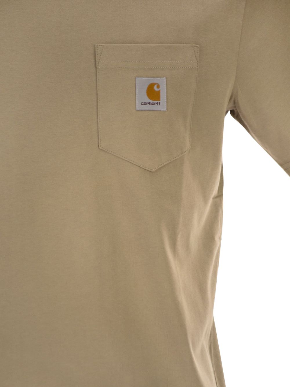 t-shirt pocket uomo beige 