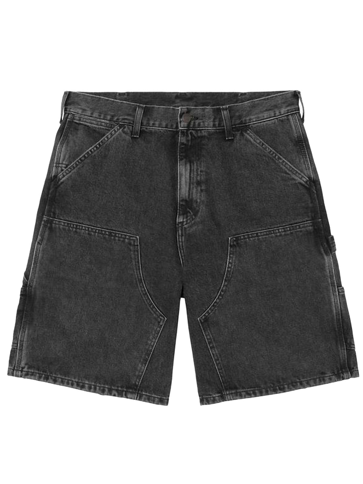 pantaloncini double knee uomo neri 
