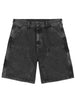 men's black double-knee shorts