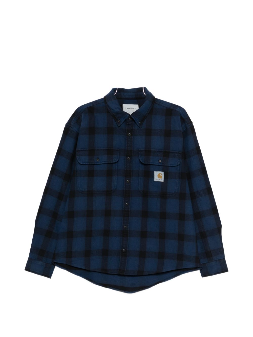 camicia edmands uomo nera e blu 
