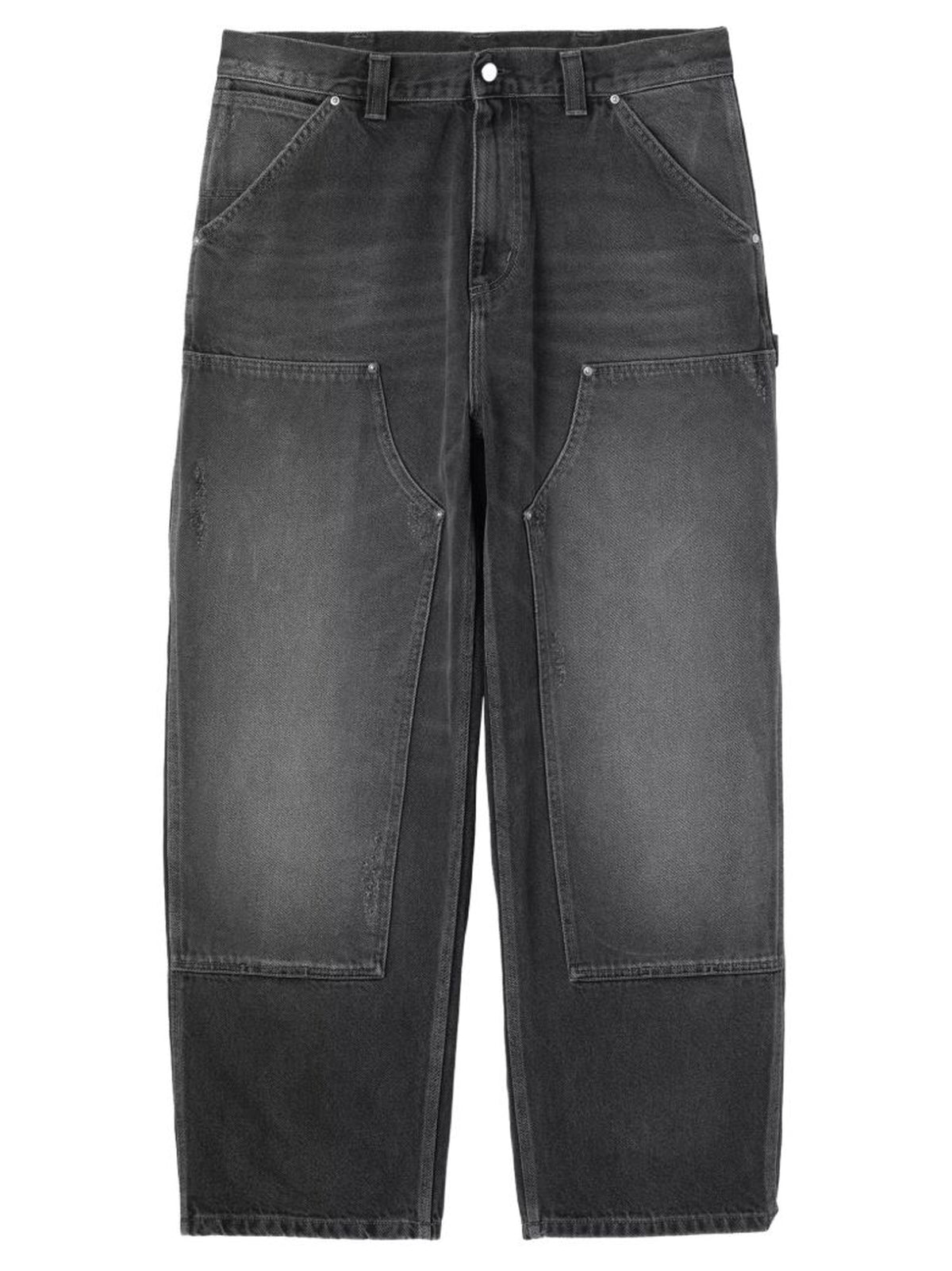 pantaloni og double knee uomo neri 