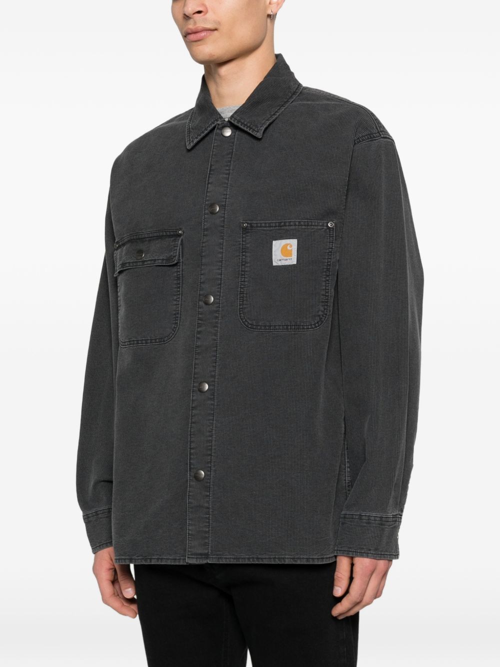giacca camicia parrish uomo grigia 