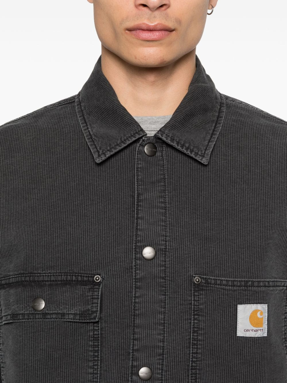 giacca camicia parrish uomo grigia 