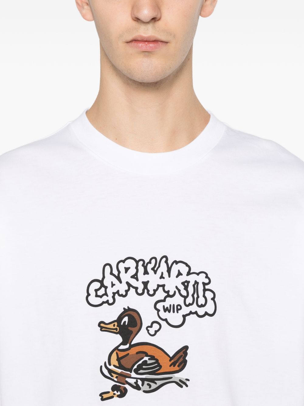 t-shirt ss duck duck uomo bianca 