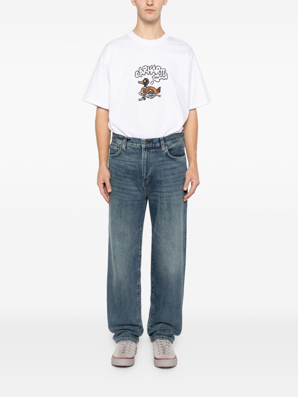 t-shirt ss duck duck uomo bianca 