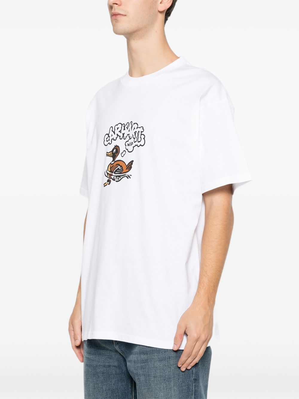 t-shirt ss duck duck uomo bianca 