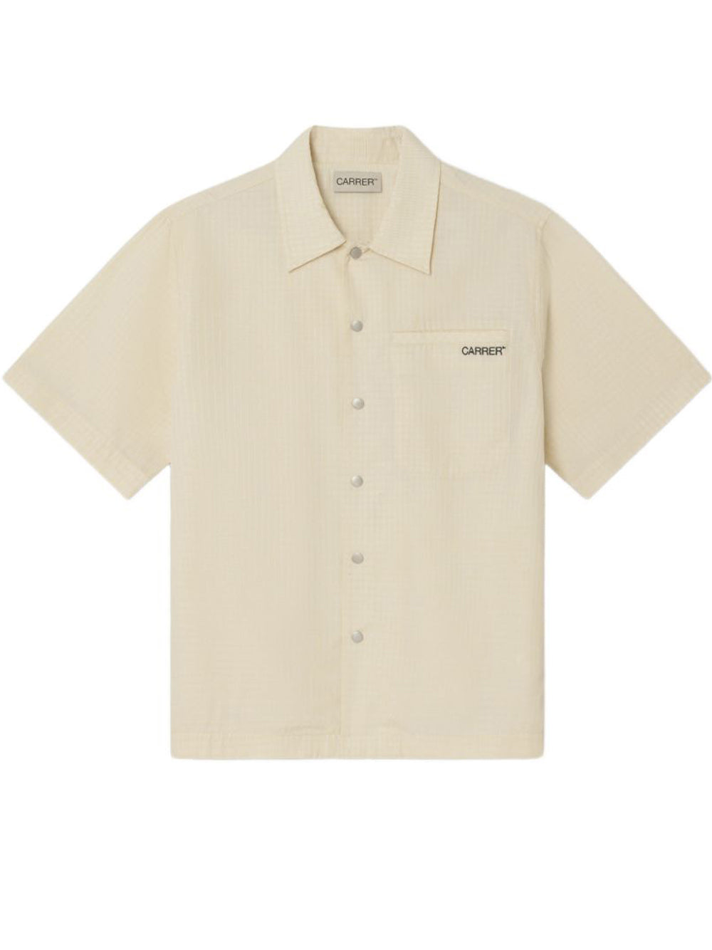 camicia beck ss checks uomo ecru 