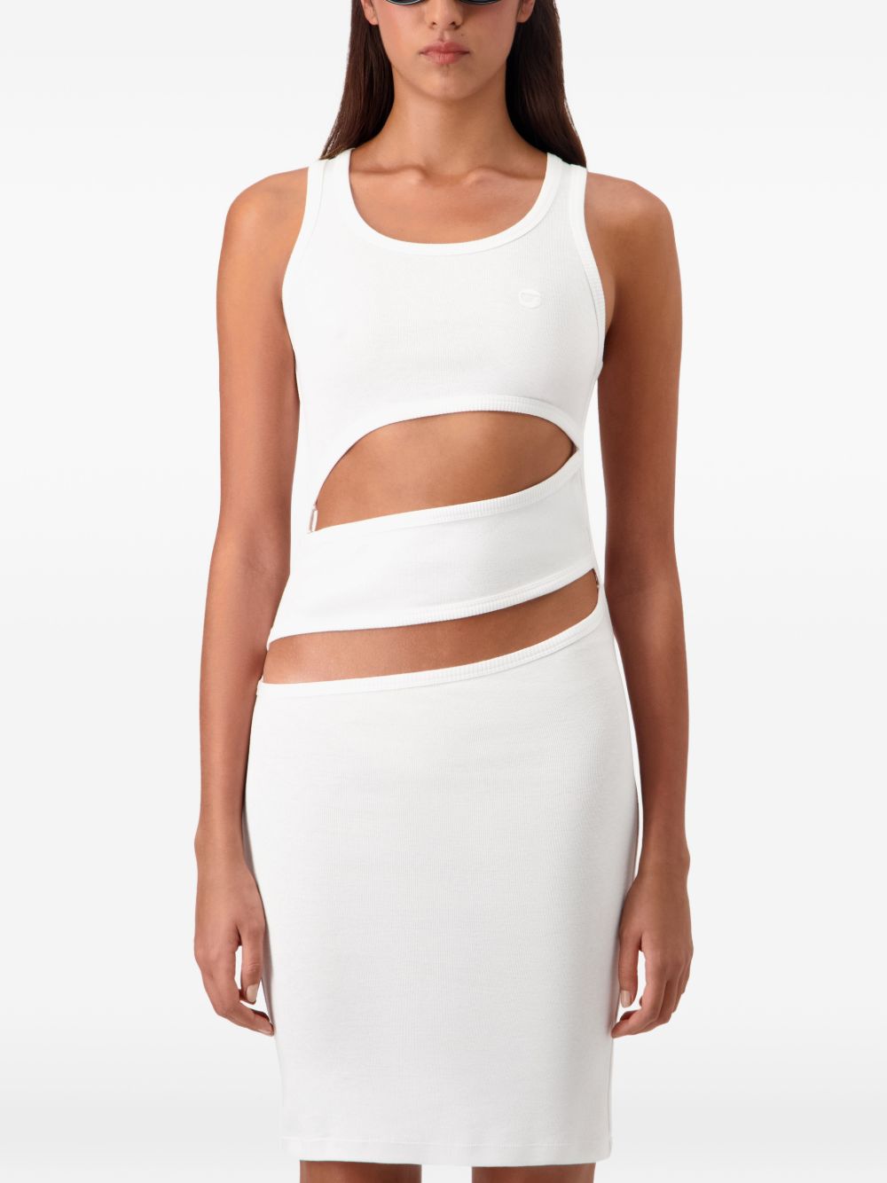 abito spiral donna bianco 