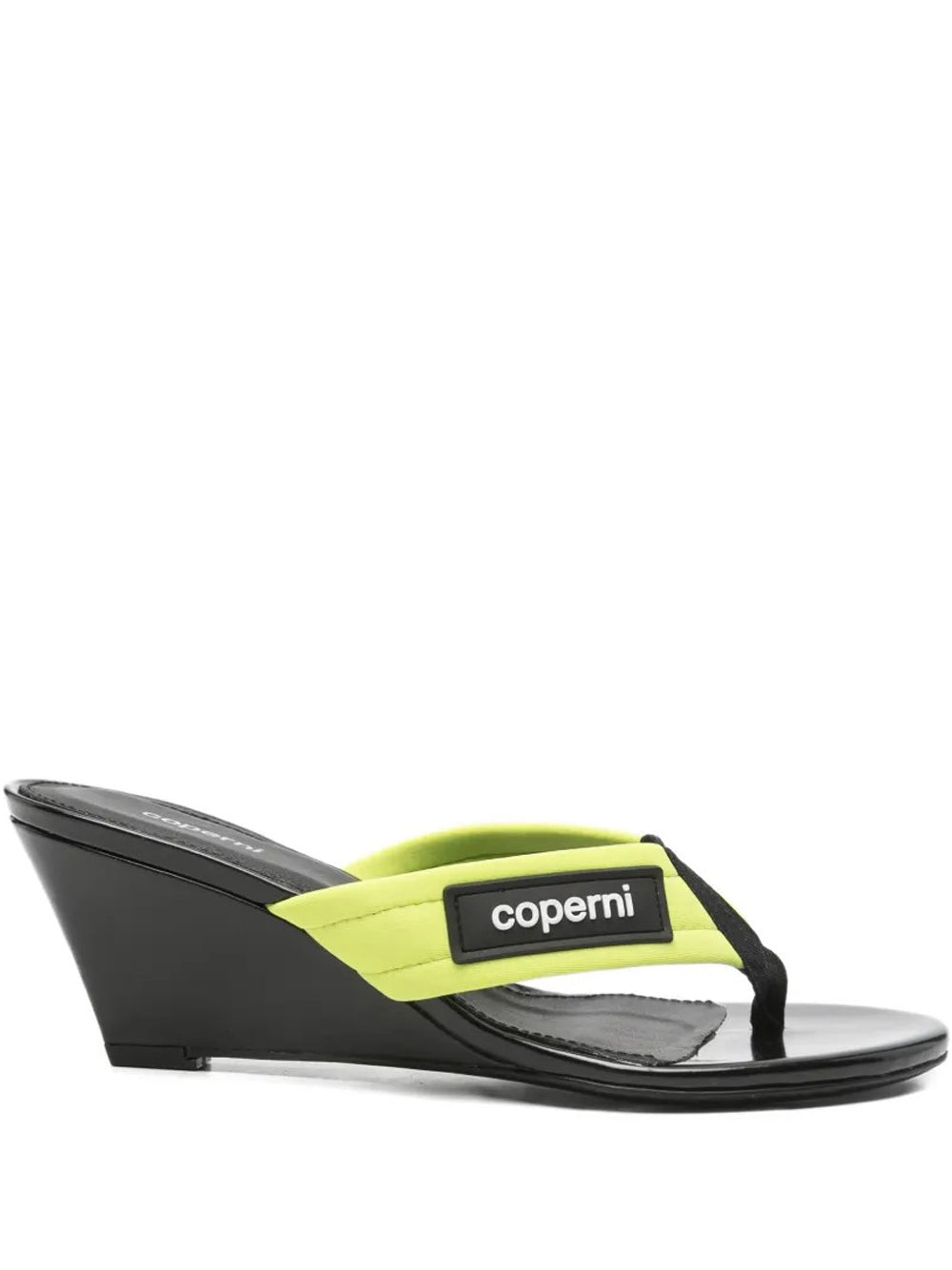 sandali lift flip flop donna neri e lime 