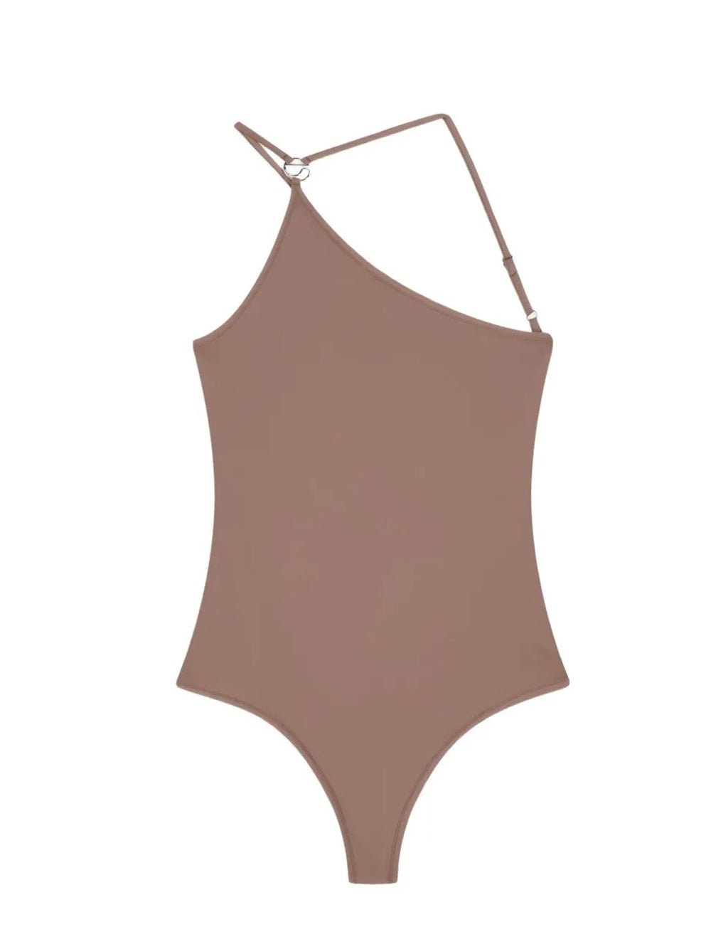 costume one shoulder donna marrone 