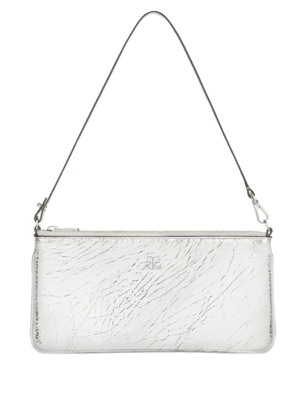 borsa zipped naplack pouch donna argento 