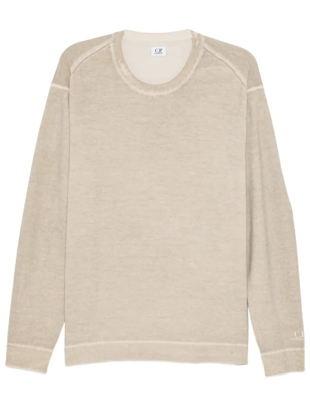maglia crepe double dyed uomo ecru 