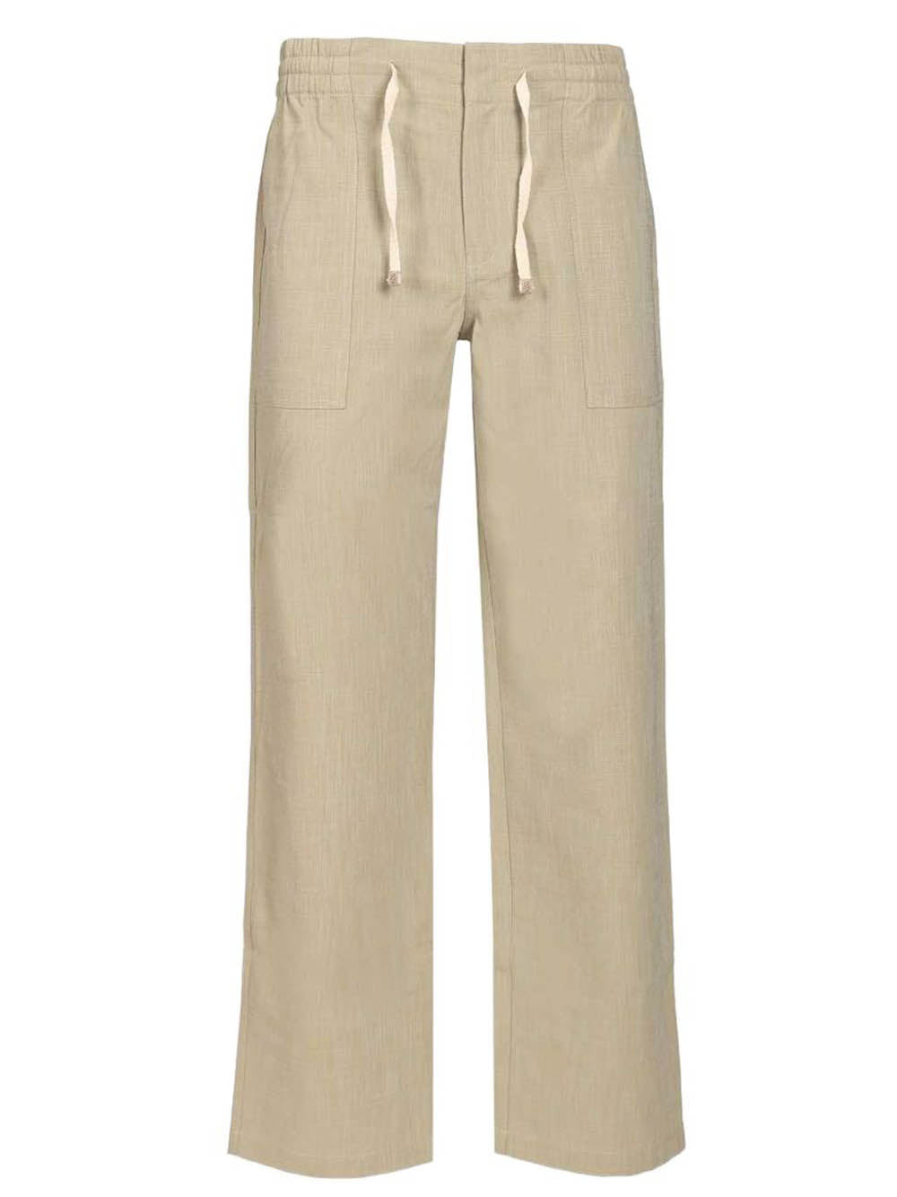 pantaloni elastici uomo kaki 