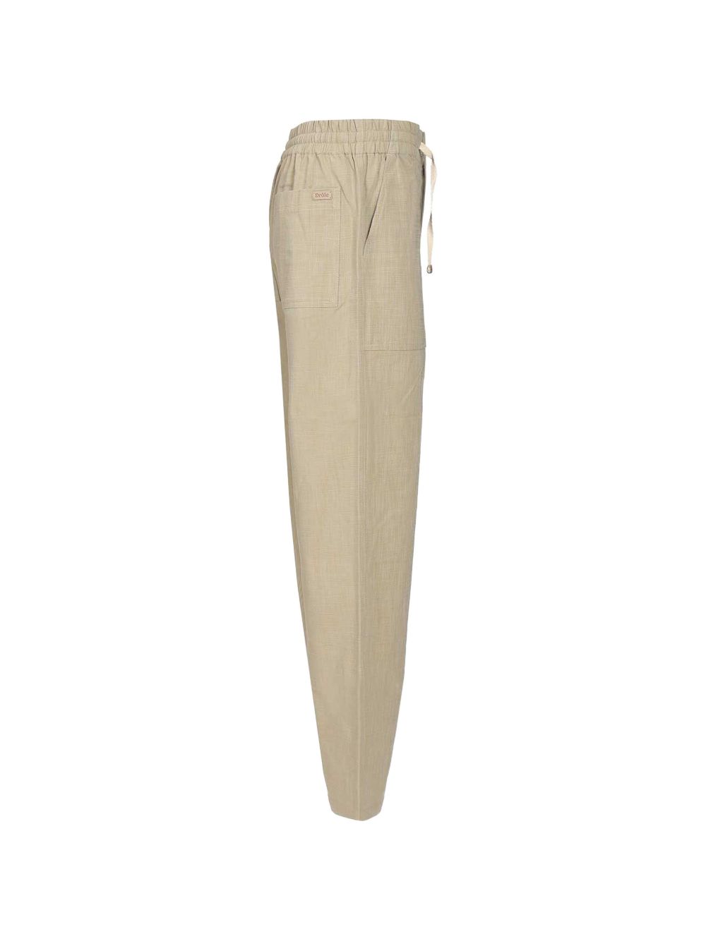 pantaloni elastici uomo kaki 