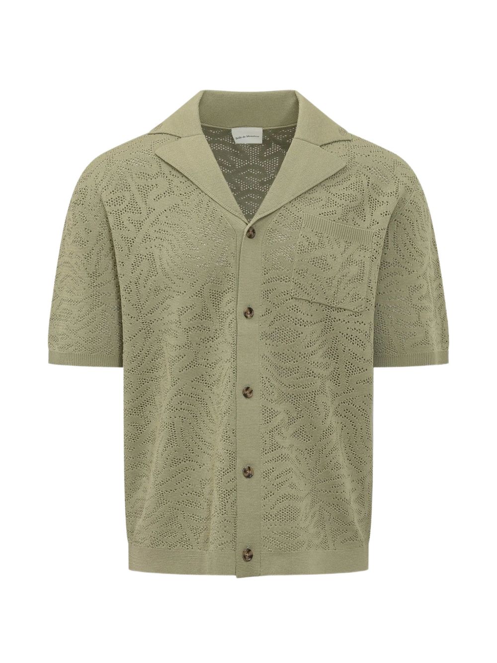 camicia maille dentelle uomo beige 