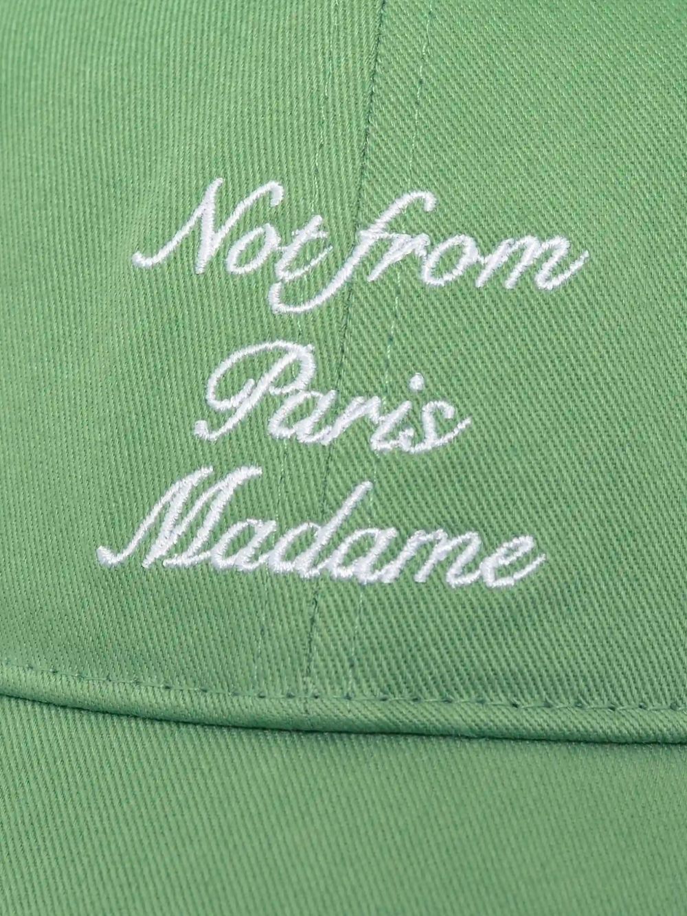 cappello slogan calligraphy uomo verde 