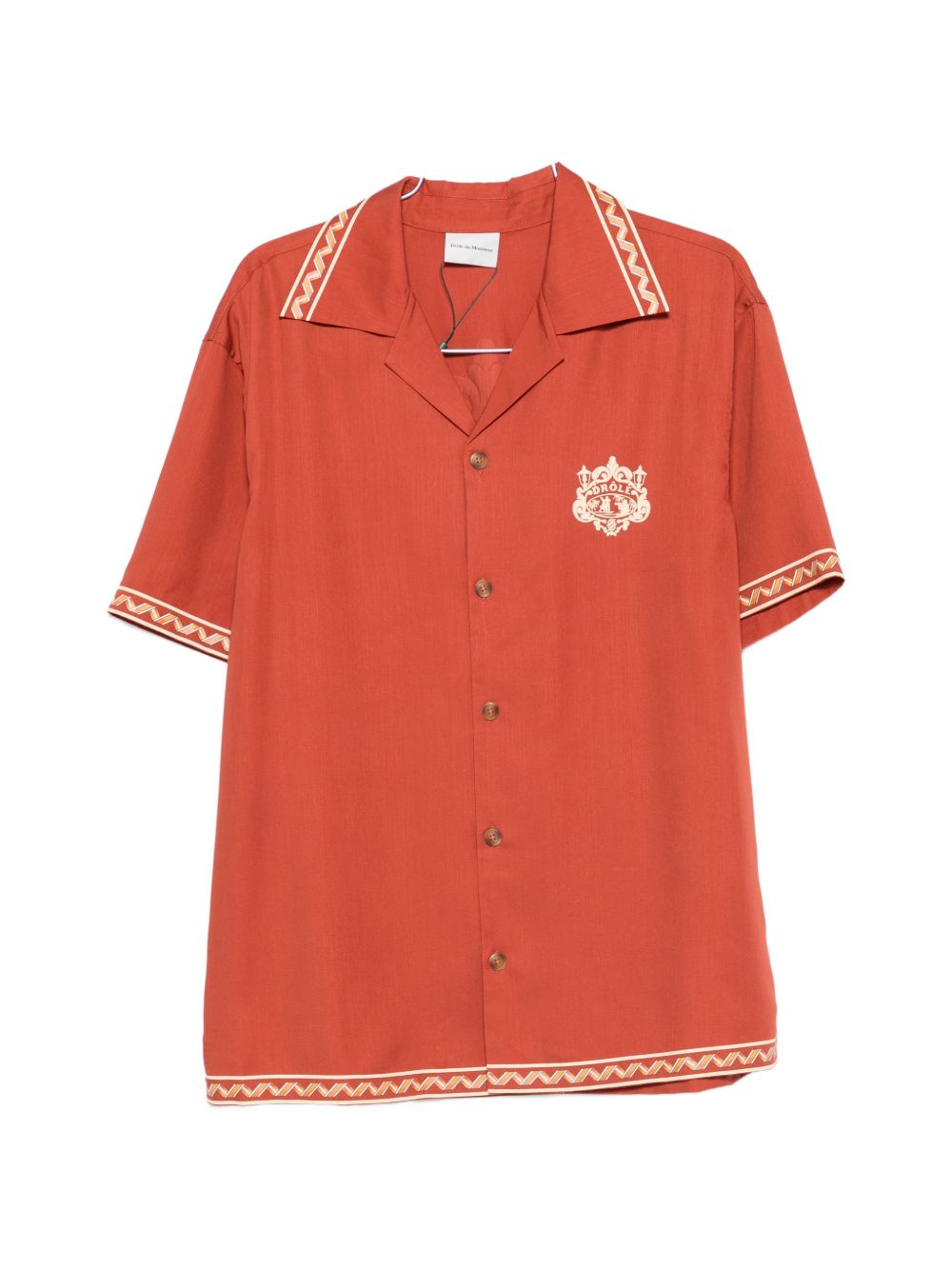 camicia brodee danseurs uomo mattone 