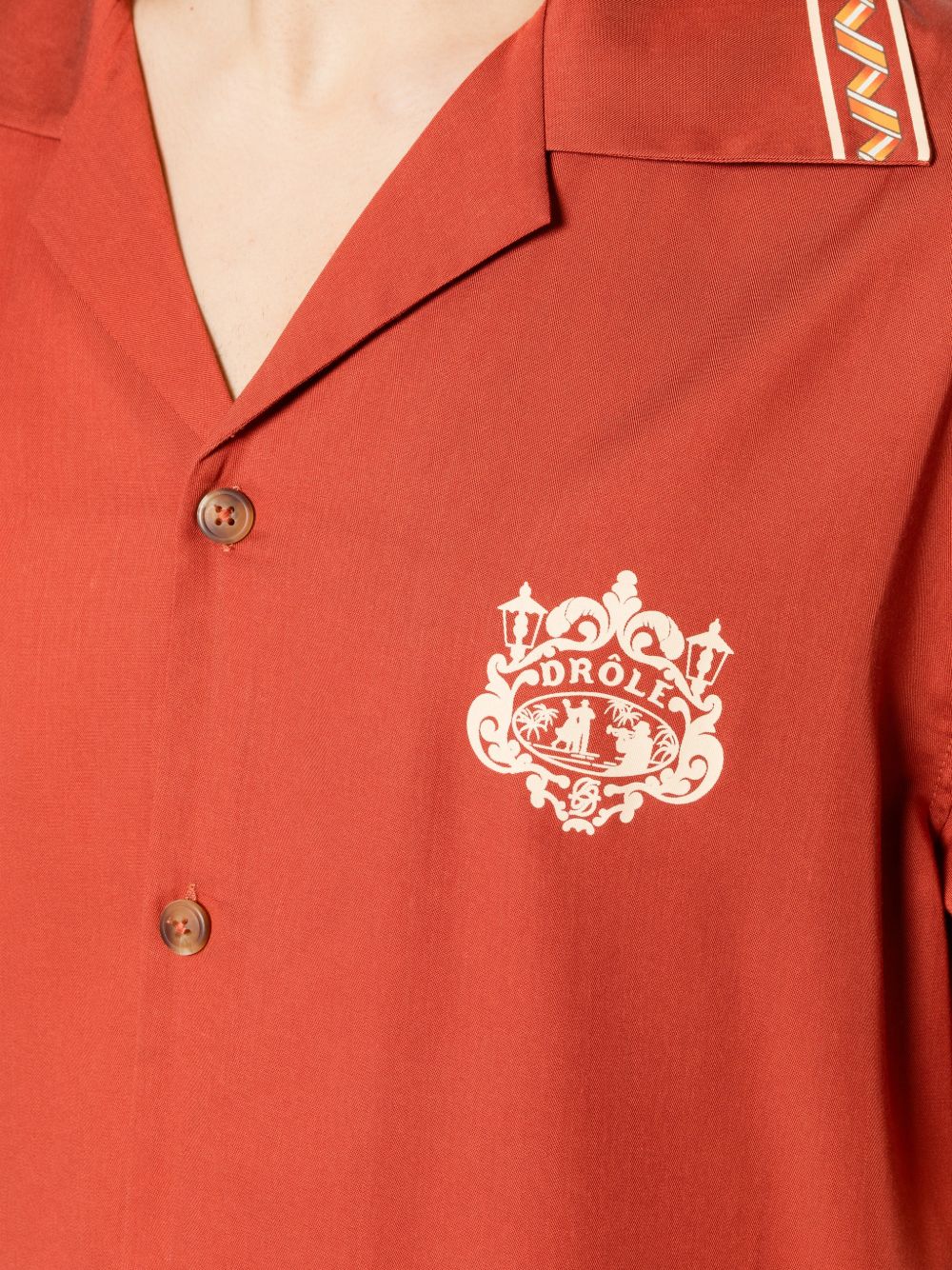 camicia brodee danseurs uomo mattone 