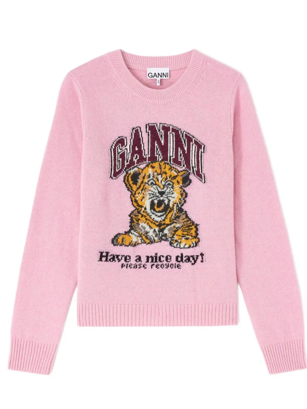 maglione graphic wool donna rosa 