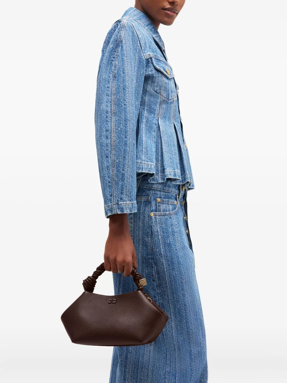 borsa bou small grained donna marrone 