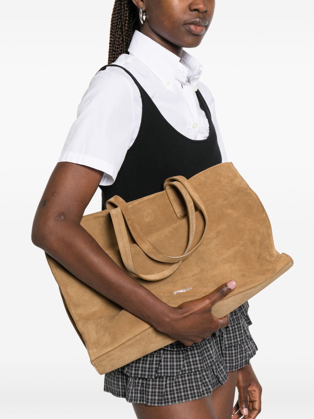 borsa maxi shopper bag donna cammello 