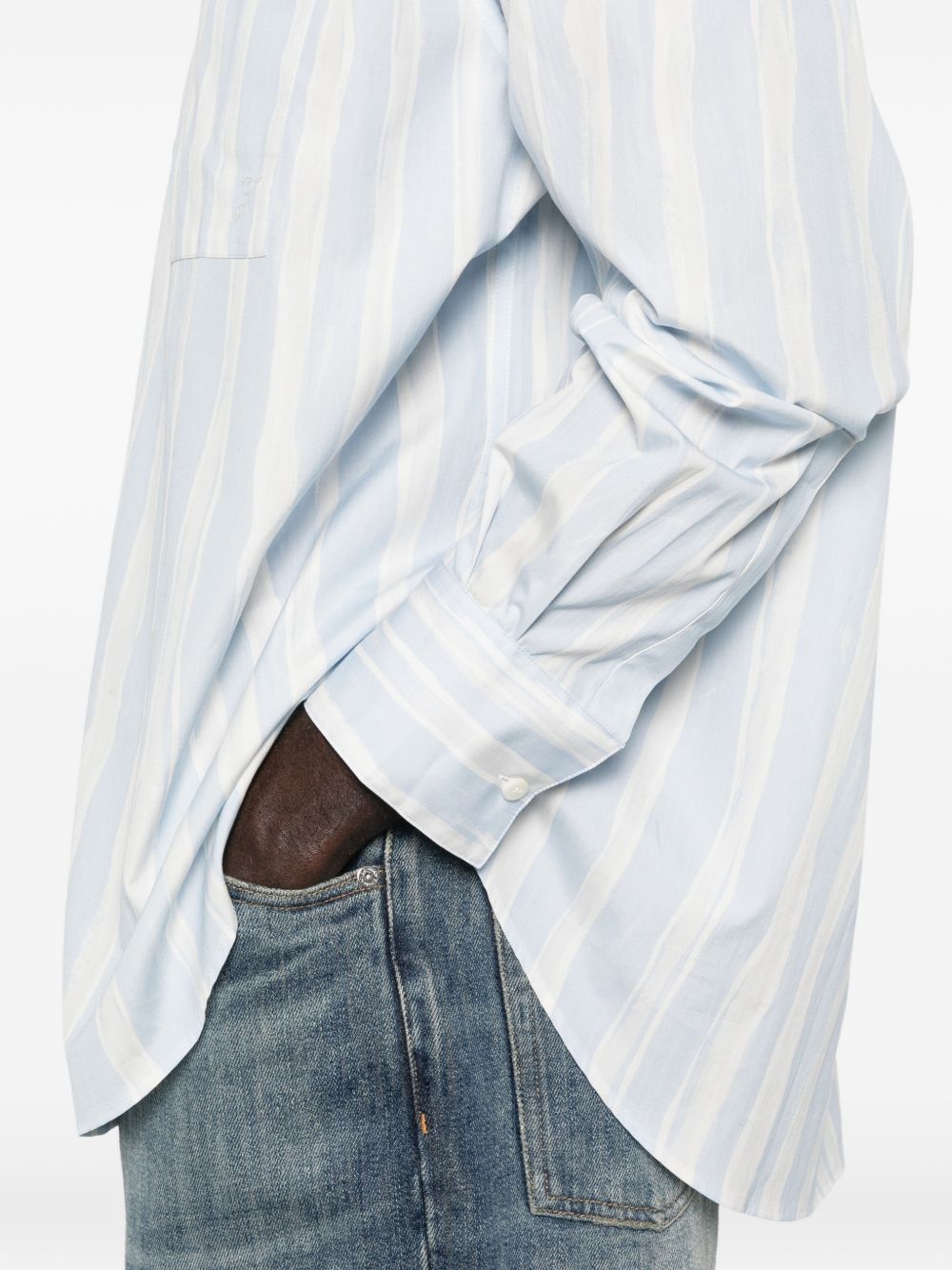 camicia camargue uomo blue e beige 