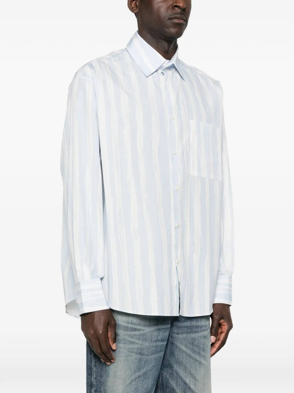 camicia camargue uomo blue e beige 