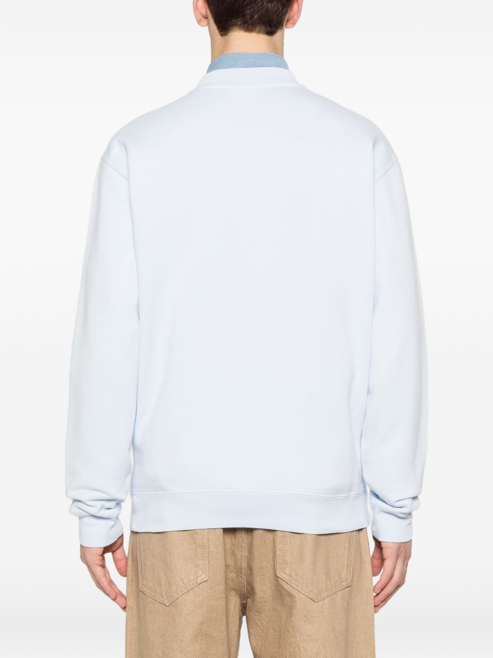 felpa le sweatshirt gros grain uomo azzurra 