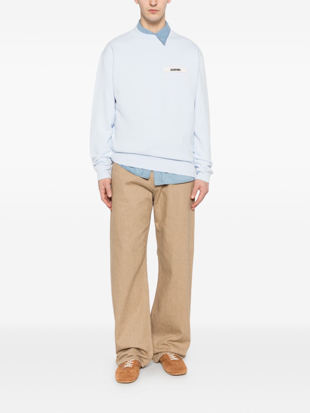 felpa le sweatshirt gros grain uomo azzurra 
