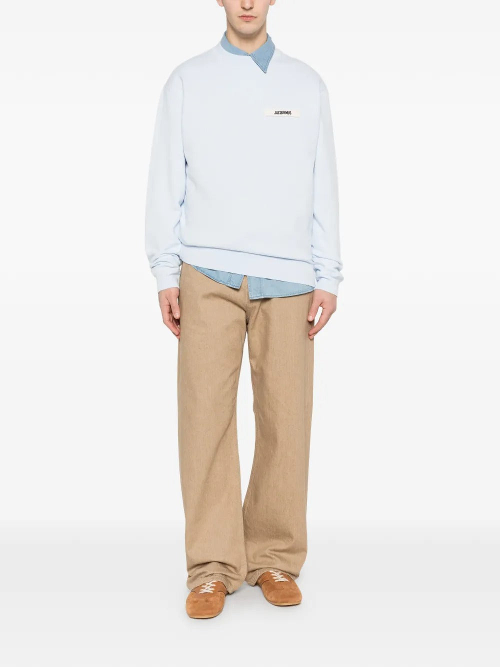 felpa le sweatshirt gros grain uomo azzurra 
