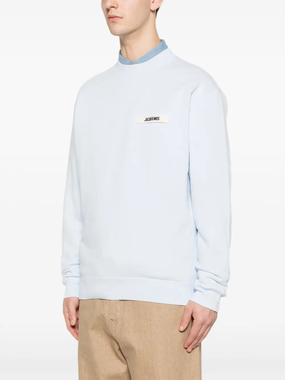 felpa le sweatshirt gros grain uomo azzurra 