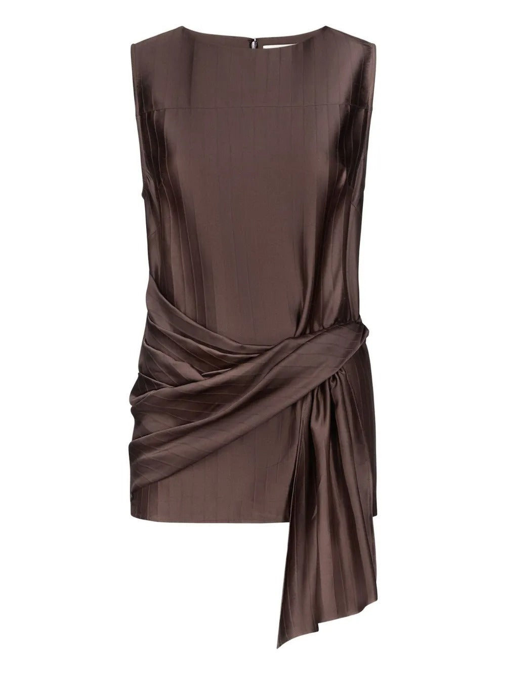 top fonda donna marrone 