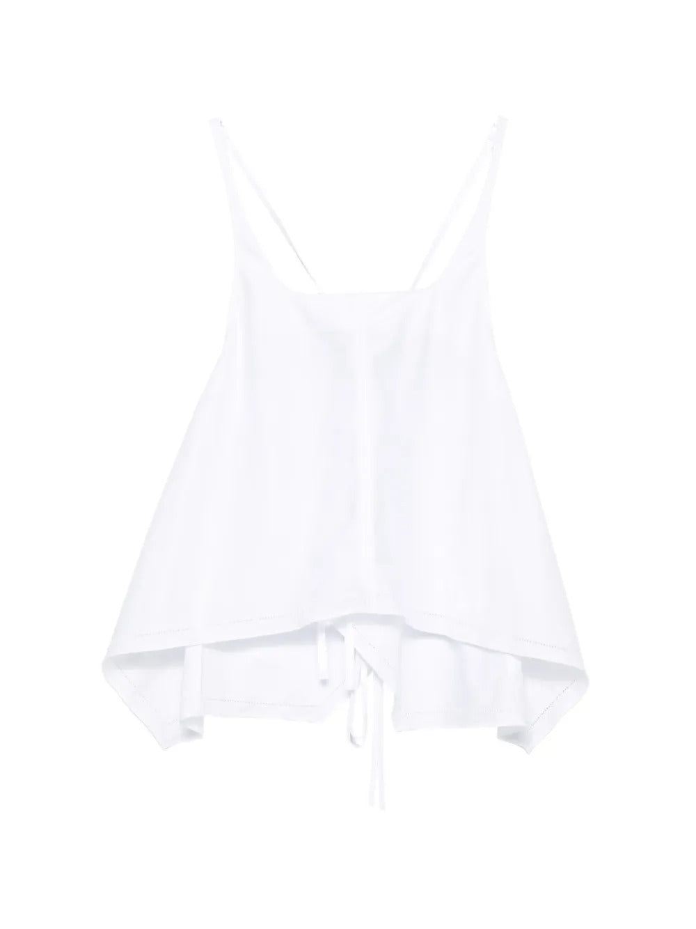 top flares sleeveless donna bianco 