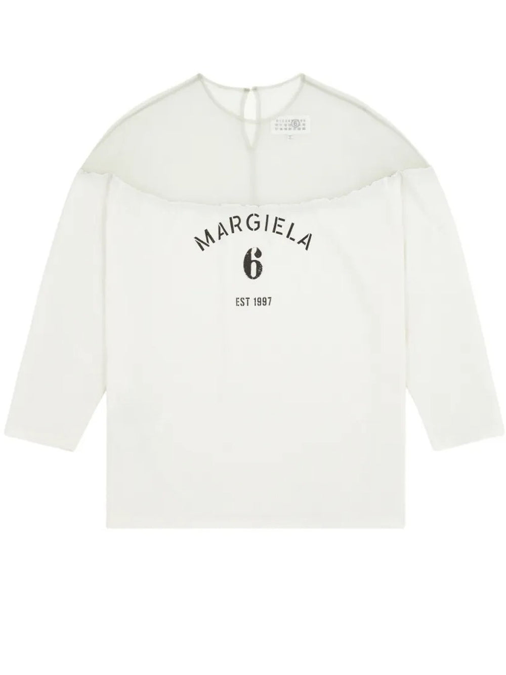 Maglia con stampa donna bianca 