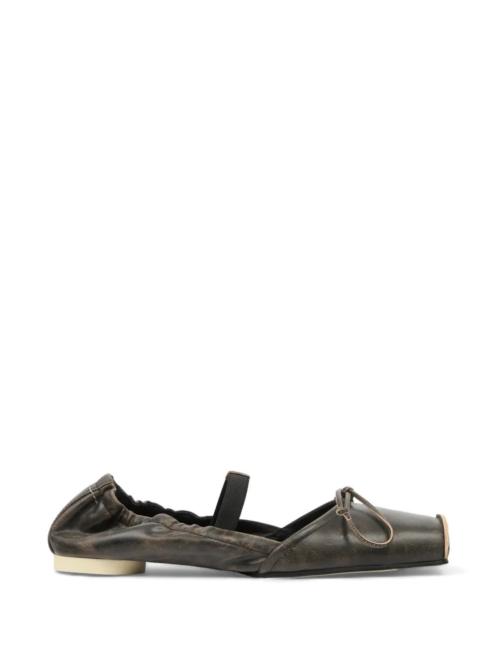 ballerine square-toe donna marroni 