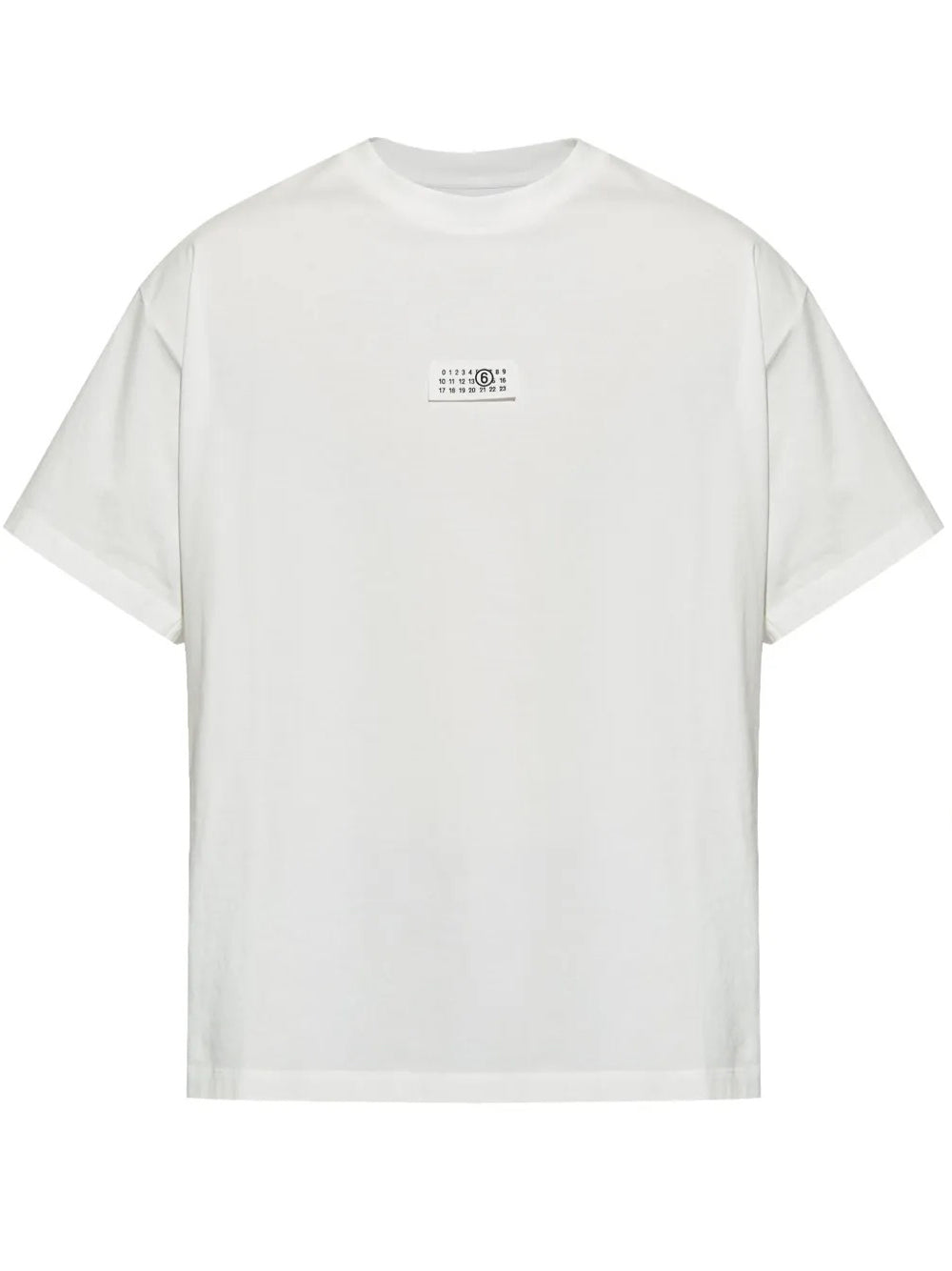 t-shirt con toppa uomo bianca 