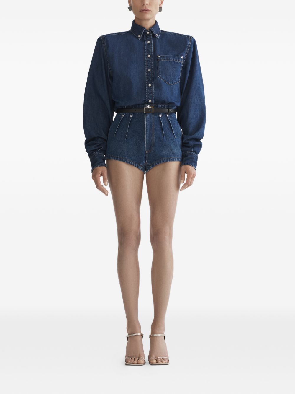 pantaloncini denim teilored donna blu 