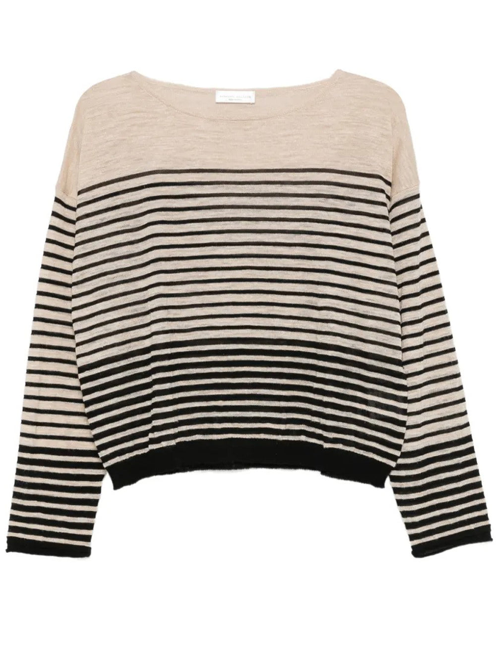 maglia mariniere donna beige and black 