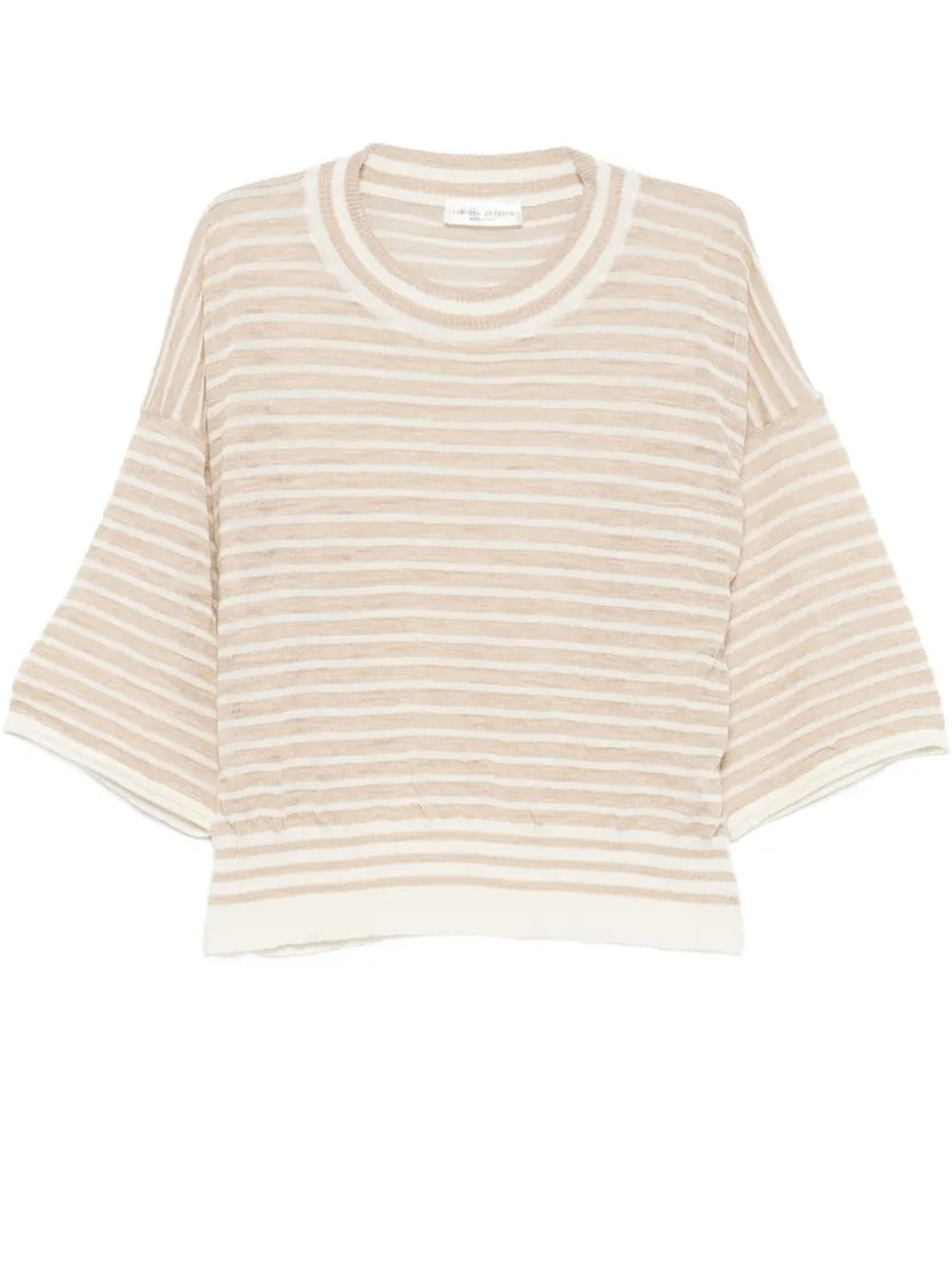 maglia mariniere donna beige e ecru 