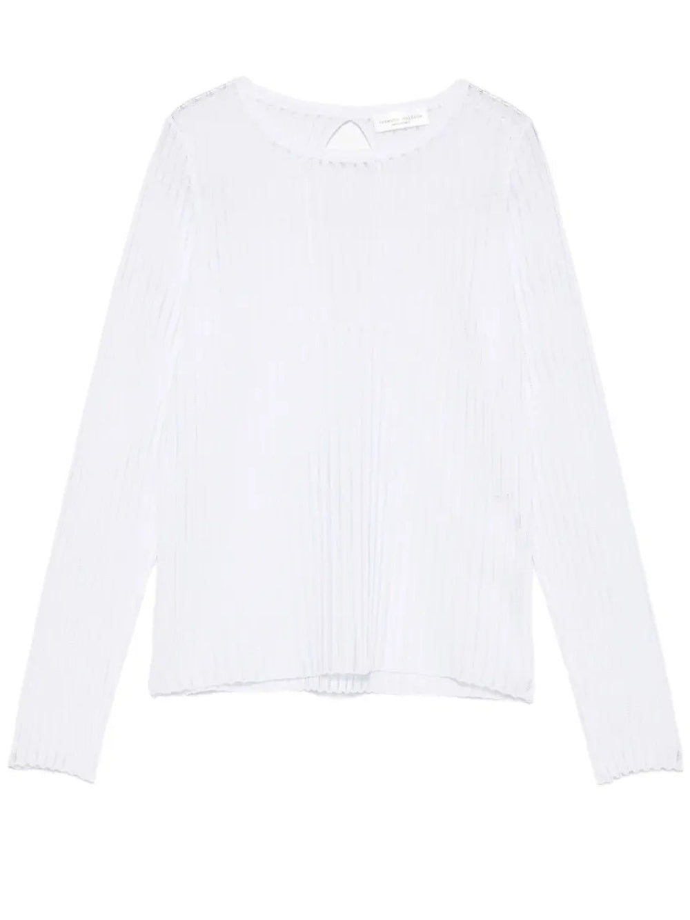 maglia a coste donna bianca 