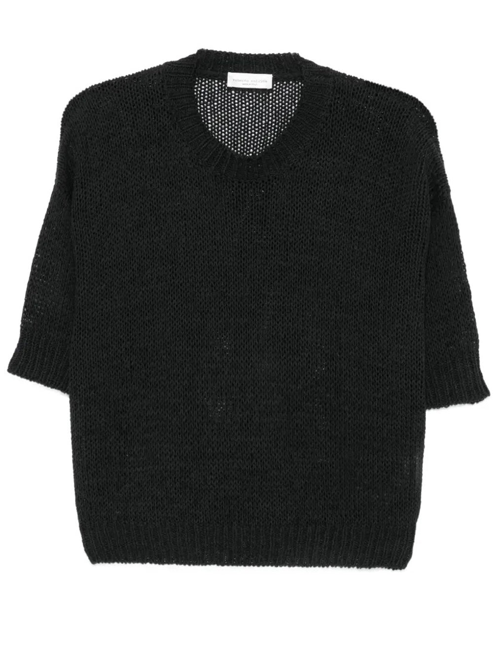 maglia giricollo donna nera 
