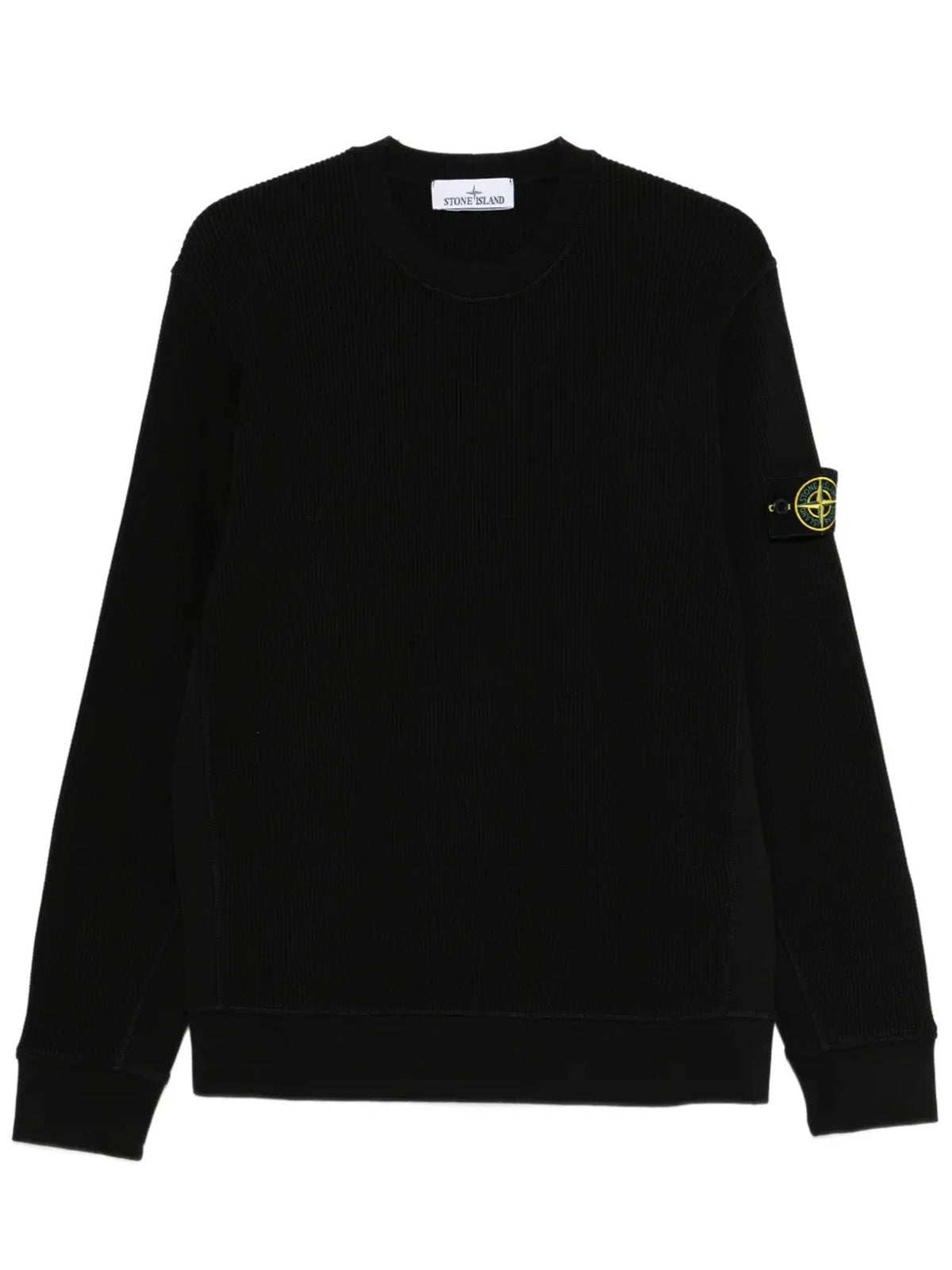 felpa 6100056 waffle fleece uomo nera 