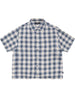liam ss plaid unisex blue shirt
