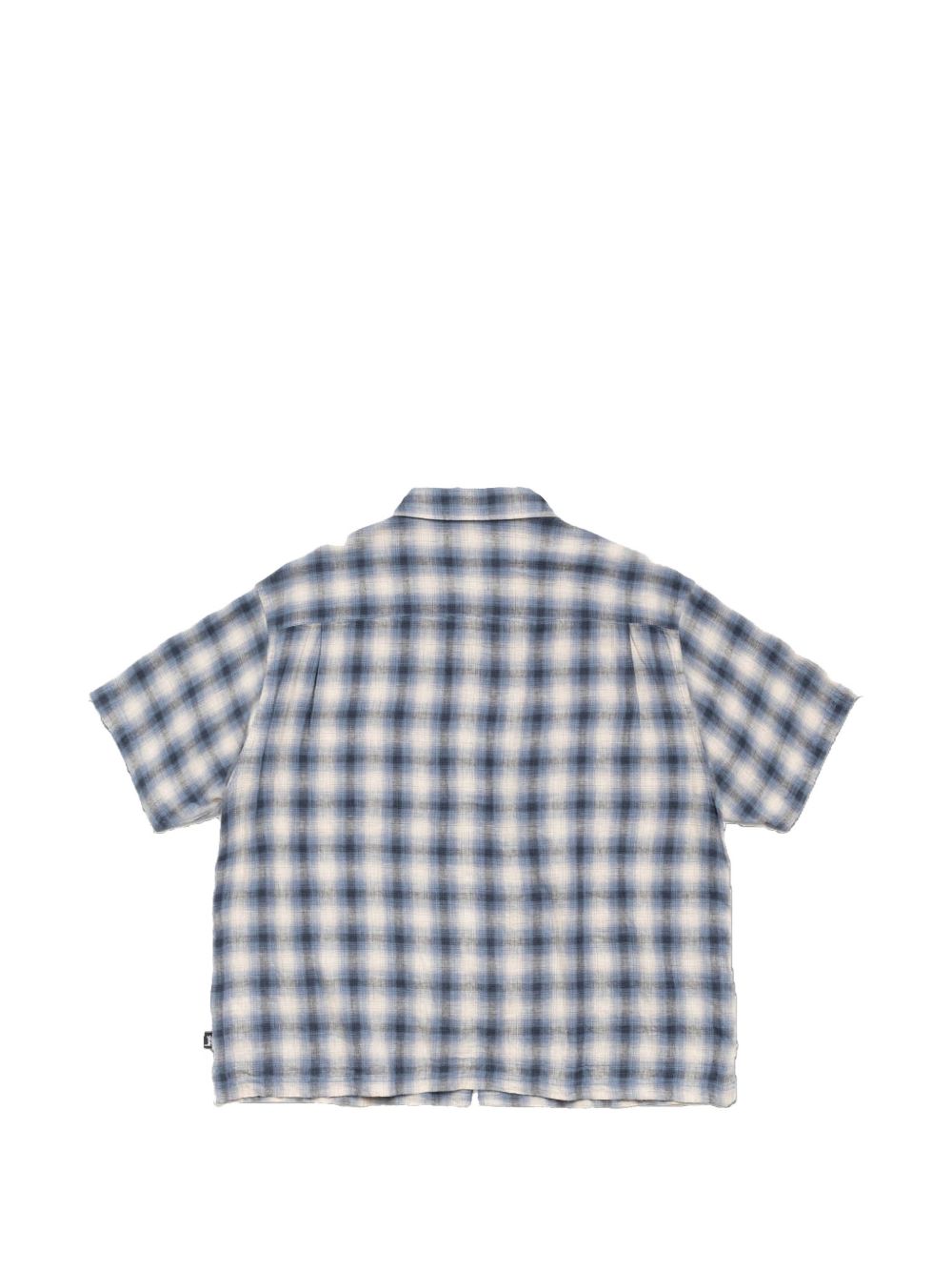 camicia liam ss plaid unisex blu 