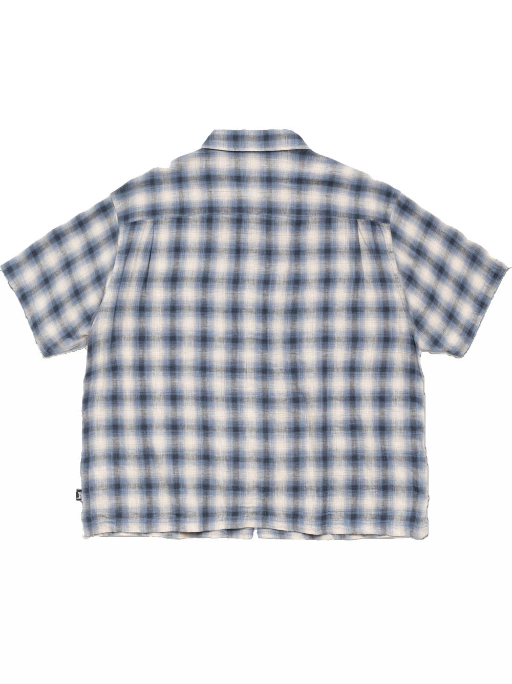 camicia liam ss plaid unisex blu 