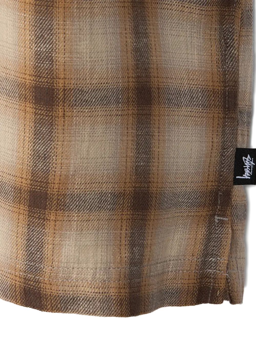 camicia liam ss plaid unisex marrone 